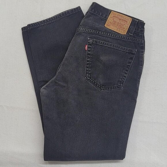 Levi’s 505 Black Jeans | Size 36x32 | Straight Leg | Classic Men’s Denim - Picture 3 of 4